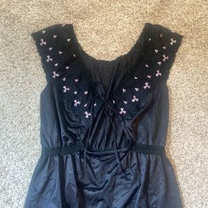 vintage embroidered floral lingerie nightgown